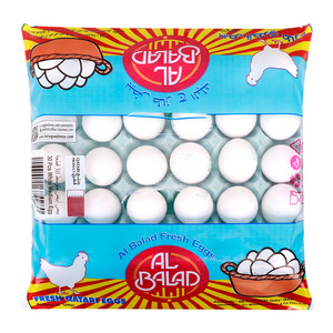 Al Balad Fresh Qatari Medium White Eggs 30pcs