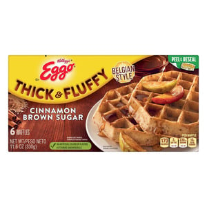 Kellogg's Eggo Thick And Fluffy Cinnamon Brown Sugar Waffles 330 g