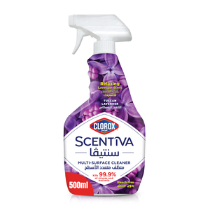 Clorox Scentiva Multi Surface Spray Cleaner Tuscan Lavender Bleach Free 500 ml