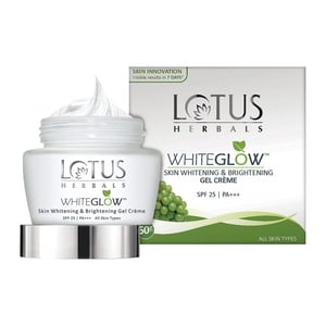 Lotus Herbals White Glow Skin Whitening & Brightening  Gel Creme SPF25 PA+++ 60 g