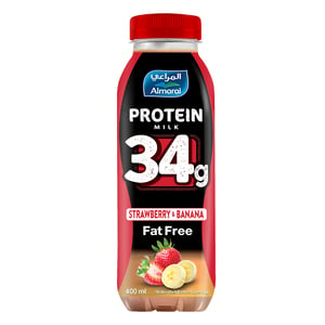 Almarai Strawberry & Banana Protein Milk Fat Free 400 ml