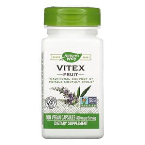 Nature's Way Vitex Fruit Vegan Dietary Supplement For Women 100 pcs