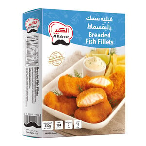 Al Kabeer Breaded Fish Fillets 330 g