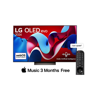 LG 55 Inch LG OLED evo C4 4K Smart TV AI Magic remote Dolby Vision webOS24 2024 - OLED55C46LA