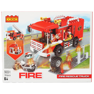 Skid Fusion Fire Rescue Truck Bricks 184pcs 3022-1