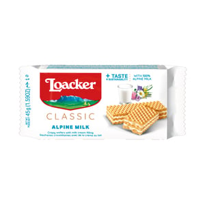 Loacker Crispy Wafers Filled with Milk Cream 45 g