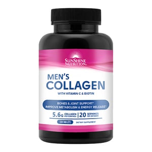 Sunshine Nutrition Men's Collagen With Vitamin C & Biotin 120 pcs