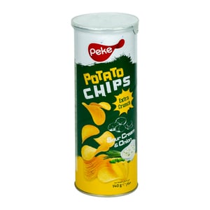 Peke Extra Crunch Sour Cream & Onion Flavor Potato Chips 140 g