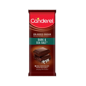 Canderel 0% Added Sugar Dark Chocolate With Sea Salt 100 g