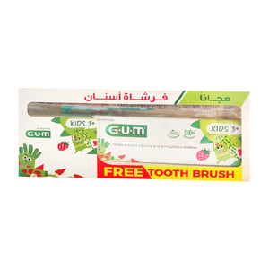 G.U.M Kids 3+ Toothpaste 50 ml + Free Toothbrush