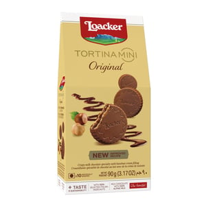 Loacker Tortina Mini Original Crispy Milk Chocolate Speciality With Hazelnut Cream 90 g