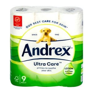 Andrex Ultra Care Toilet Tissue 9 Rolls