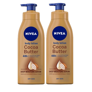 Nivea Body Lotion, Cocoa Butter Vitamin E, Dry Skin, Value Pack 2 x 400 ml