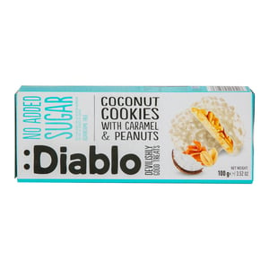 Diablo Coconut Cookies With Caramel & Peanuts 100 g