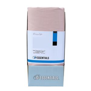 Decora D-Essentials Solid Fitted Sheet 200x200cm Peach