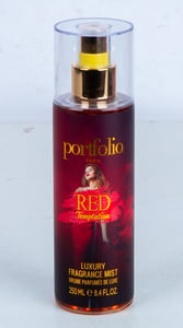 Portfolio Red Temptation Luxury Fragrance Mist For Women 250ml