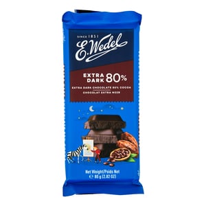 إي ويدل شوكولاتة داكنة إكسترا 80٪ كاكاو 80 جم