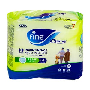 Fine Care Incontinence Adult Pull-Ups Pants Unisex Large Waist Size 100 - 140 cm 14 pcs