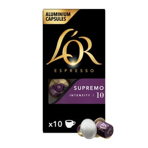 لور اسبريسو ساتيناتو كبسولات قهوة ألومنيوم بكثافة 10 عبوة توفيرية 10 حبات