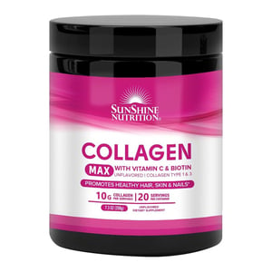 Sunshine Nutrition Collagen Max With Vitamin C & Biotin Unflavored 208 g