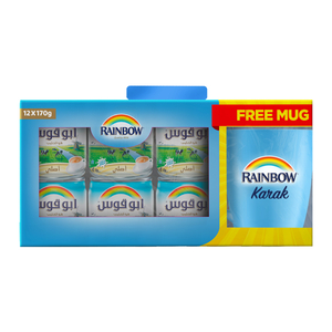 Rainbow Evaporated Milk 12 x 170 g +  Free Mug