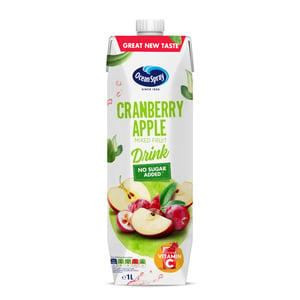 Ocean Spray Cranberry Apple Mixed Fruit Drink No Added Sugar 1 Litre