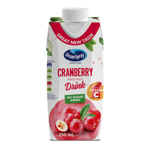 Ocean Spray Cranberry Mixed Fruit Drink No Added Sugar 6 x 250 ml