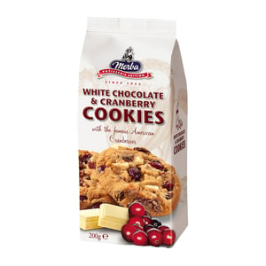 Merba White Chocolate & Cranberry Cookies 200 g