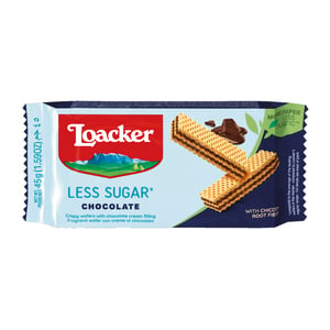 Loacker Crispy Less Sugar Chocolate Wafers 45 g