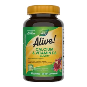 Nature's Way Alive Calcium & Vitamin D3 Gummy Dietary Supplement 60 pcs