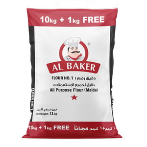 Al Baker All Purpose Flour No.1 (Maida) 10 kg + 1 kg