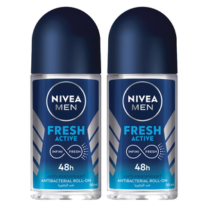Nivea Fresh Active Antiperspirant Roll-on for Men 2 x 50 ml