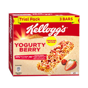 Kellogg's Yogurty Berry Cereal Bar Value Pack 3 x 25 g