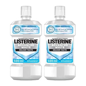 Listerine Advanced White Spearmint Mouthwash 500 ml 1+1