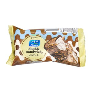 Almarai Double Sandwich Vanilla and Milk Chocolate Ice Cream 100 ml