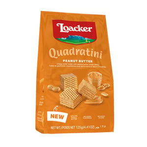 Loacker Quadratini Peanut Butter Wafer 125 g