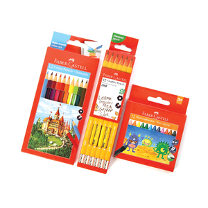 Faber-Castell Pencil, 12pcs + Color Pencil, 12pcs + Crayons, 12pcs