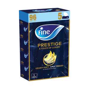 Fine Prestige Velvety Soft 3ply Facial Tissue 5 x 96 Sheets