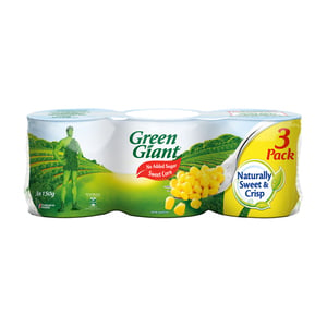 Green Giant No Added Sugar Sweet Corn 3 x 150 g
