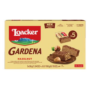 Loacker Gardena Hazelnut Wafers 5 x 38 g