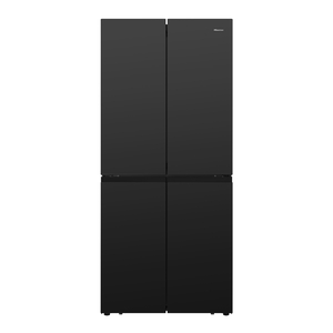 Hisense Four Door Refrigerator, 432L, Black Glass, RQ561N4AB1