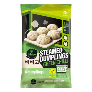 Bibigo Steamed Dumplings Green Chilli 168 g