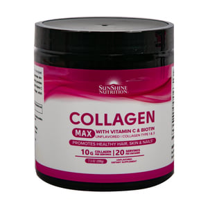 Sunshine Nutrition Collagen Max With Vitamin C & Biotin Unflavored 208 g