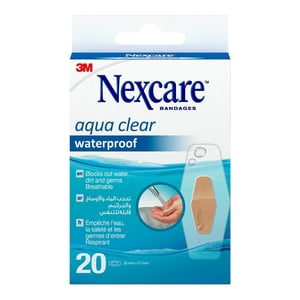 Nexcare Aqua Clear Waterproof Bandage 20 pcs