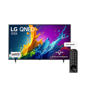 LG 75 Inch QNED 75QNED80T6B QNED80 4K Smart TV AI Magic remote HDR10 webOS24, 2024