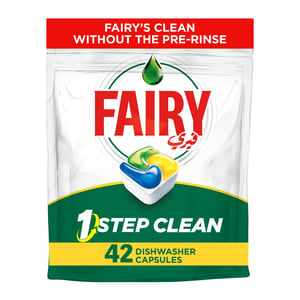 Fairy 1 Step Clean Automatic Dishwasher Tablets Lemon Scent 42 pcs