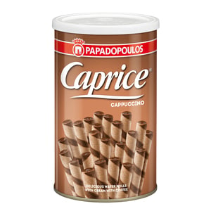 Papadopoulos Caprice Cappuccino Wafer Rolls with Cream Coffee 250 g