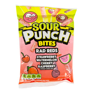 Sour Punch Bites Rad Reds Strawberry, Watermelon, Cherry, Raspberry 142 g