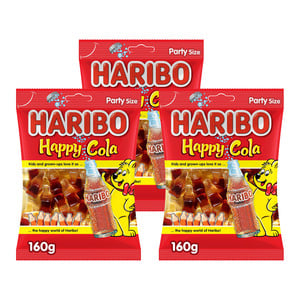 Haribo Happy Cola Gummy Value Pack 3 x 160 g