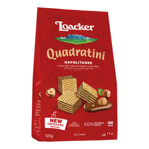 Loacker Quadratini Napolitaner Bite Size Wafer Cookies 125 g